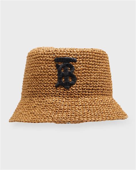 Burberry TB Monogram Crochet Bucket Hat 